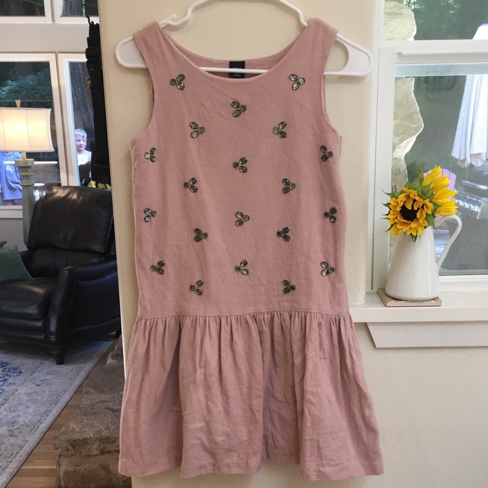 Gap kids pink dress with jewels